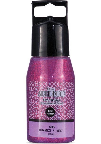 Boyutlu Boya - Kırmızı (Simli) - 60ML