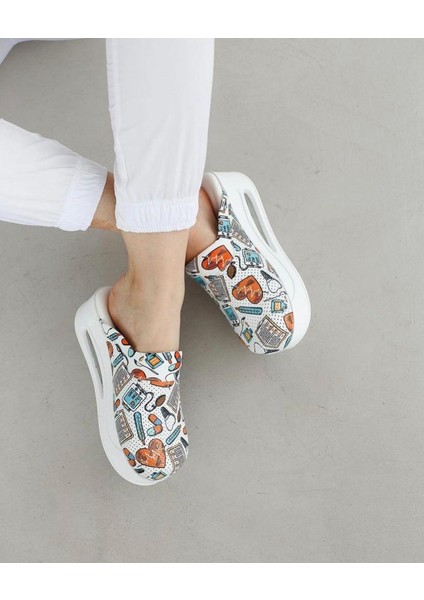 Air Taban Ortopedik Terlik Doktor Hemşire Hastane Aşçı Sabo Terlik