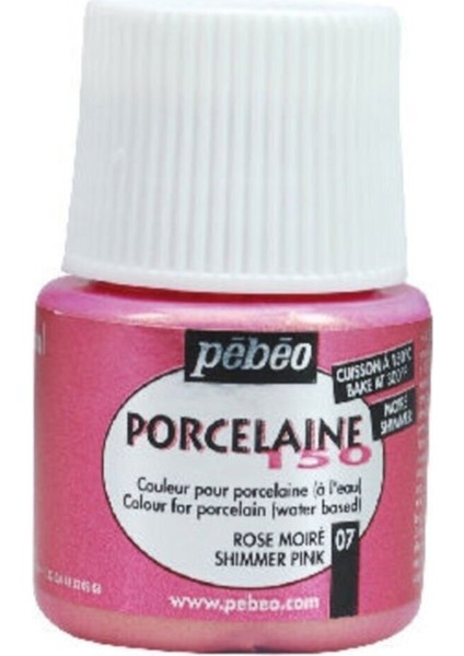 Porcelaine 150 Fırınlanabilir Porselen Boyası (Metalik) 107 Shimmer Pink 45 ml