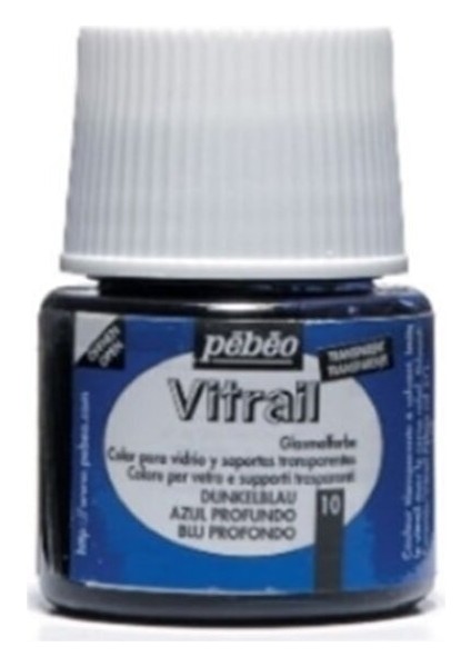 Vitrail Cam Boyası Transparan Deep Blue 45ML