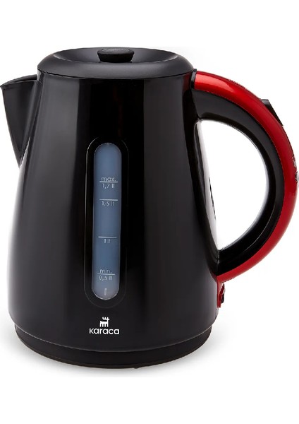 Daystar Çelik Demlikli 2 In 1 Çay Makinesi ve Su Isıtıcı Kettle Redgold