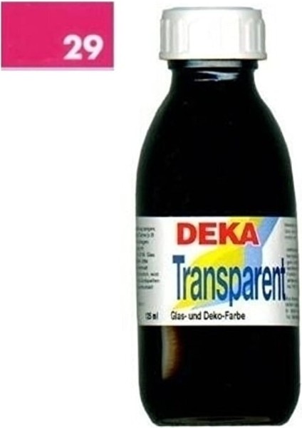 Transparent 125 ml Cam Boyası 02-29 Pink (Pembe)