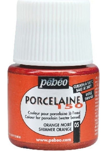 Porcelaine 150 Fırınlanabilir Porselen Boyası 105 Shimmer Orange 45 ml
