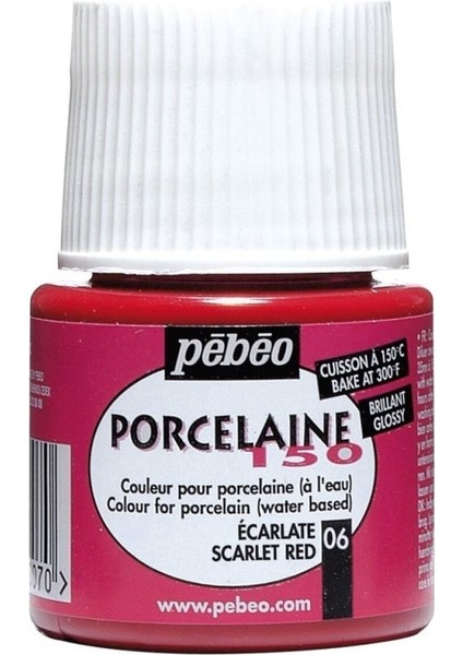 Porcelaine 150 Porselen Boyası 06 Scarlet Red modelleri