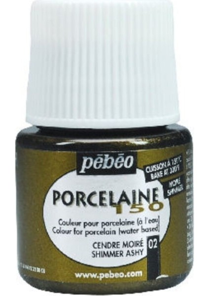 Porcelaine 150 Fırınlanabilir Porselen Boyası (Metalik) 102 Shimmer Ashy 45 ml