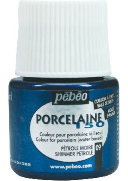 Porcelaine 150 Fırınlanabilir Porselen Boyası (Metalik) 109 Shimmer Petrole 45 ml