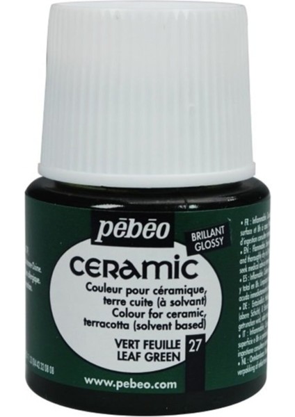 Ceramic 27 Leaf Green Seramik Boyası 45 ml
