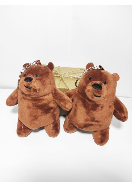 2 Adet Peluş Kafadar Boz Ayı Anahtarlık - 13 cm - Kahve - Doğum Günü Hediyesi - Çanta Süsü -Oyuncak fiyatları