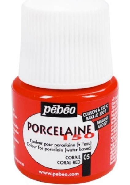 Porcelaine 150 Porselen Boyası 05 Coral Red modelleri