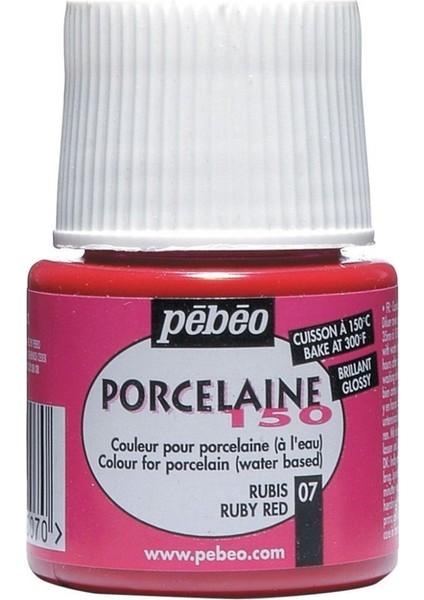 Porcelaine 150 Porselen Boyası Cam Boyası 07 Ruby Red