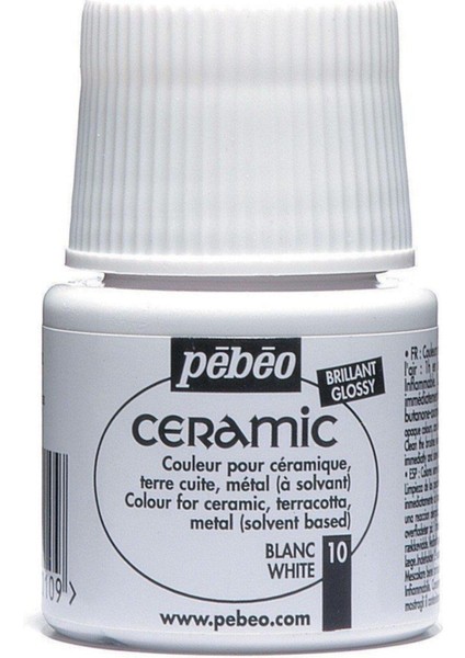 Seramik Boyası 45ML No:10 Blanc White