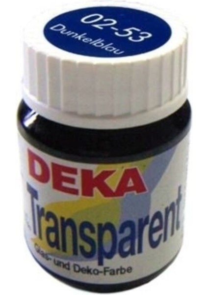 Transparent 25 ml Cam Boyası 02-53 Dunkelblau (Koyu Mavi)