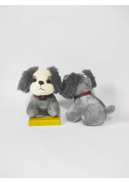 2 Adet Peluş Tasmalı Köpek Anahtarlık -14 cm -Gri- Oyuncak- Çanta Süsü - Doğum Günü Hediyesi fiyatları