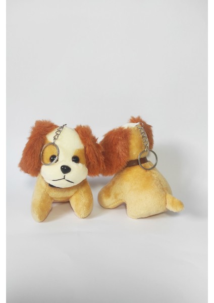 2 Adet Peluş Tasmalı Köpek Anahtarlık -14 cm -Turuncu- Oyuncak -Çanta Süsü - Doğum Günü Hediyesi fiyatları