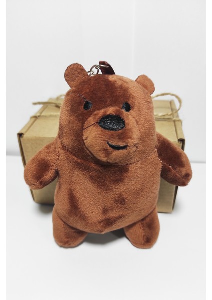 Peluş Kafadar Boz Ayı Anahtarlık - 13 cm - Kahve - Doğum Günü Hediyesi - Çanta Süsü - Oyuncak fiyatları