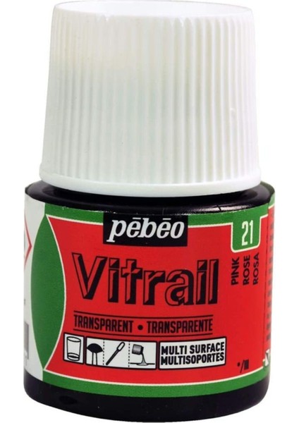 Vitrail Cam Boyası 45ML - 21 Pink