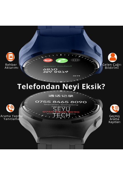 Watch 4 Pro Akıllı Saat Iphone ve Android Tüm Telefonlara Uyumlu Gümüş