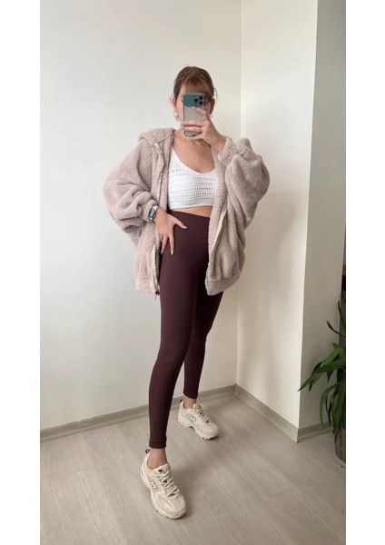 Premium Içi Polarlı, Şardonlu, Fitilli, Toparlayıcı Interlok Kışlık Örme Tayt fırsatları