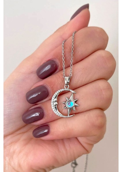 Kutup Yıldızı Paslanmaz Çelik Kadın Kolye Şık Takı Aksesuar Hediyelik modelleri