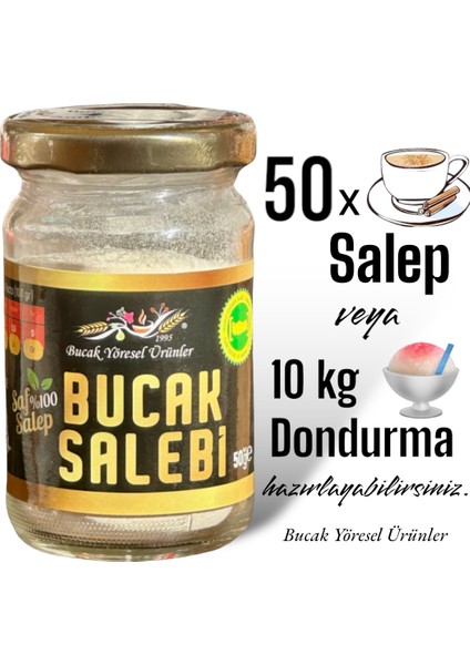 Bucak Yöresel Ürünler Bucak Salebi 50 gr Katkısız, Doğal Sahlep