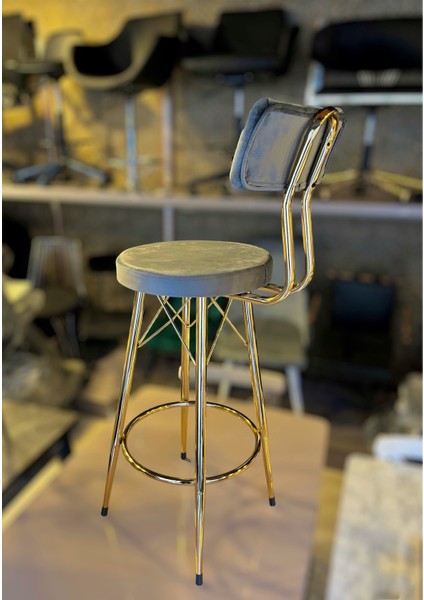 Yeni Tasarım Mila Bar Sandalyesi 65 cm Gold Babyface Kumaş.90 ile 99 cm Arası Ada&masalara Uyumlu. fiyatları