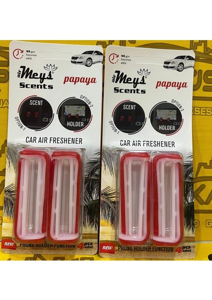 Meys Klips Koku Papaya Kırmızı 2 Paket