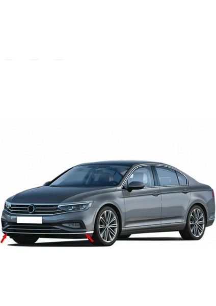 Volkswagen Passat B8.5 - Ön Tampon Alt Çıtası 3 Prç.chrom