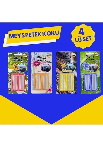 Oto Petek Kalorifer Kokusu - 4paket (16ADET)KARIŞIK Çeşit