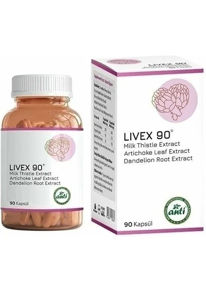 Anti Natural Livex 90 Enginar Deve Dikeni Kara Hindiba 90 Kapsül