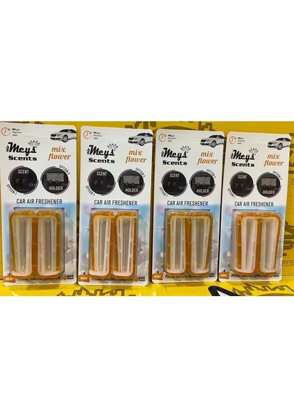 Meys Klips Koku 4 Paket Mix Flower Turuncu