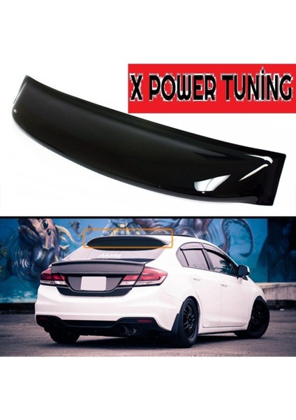 Honda Civic 2012-2015 Fb7 Sedan Plastik Cam Üstü Spoon Spoyler