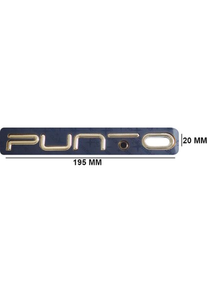 Yedek Market Fiat Punto Bagaj Yazı (Siyah Noktalı)