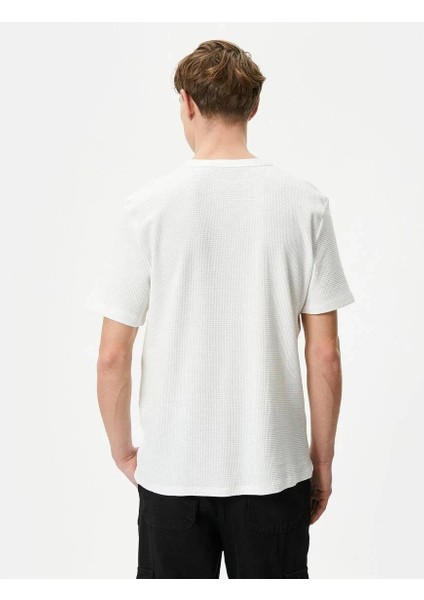 4SAM10043HK Koton Erkek T-Shirt Beyaz