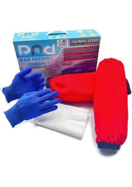Pnd Kar Çorabı Kırmızı Renk X-Large Beden
