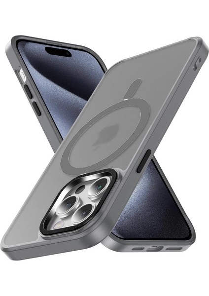 Apple iPhone 15 Pro Kılıf Mat Kadifemsi Special Edition Pc Magsafe