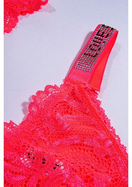 Neon Oranj Love Secret Taşlı Mikro Dolgulu Sütyen Takım 251 fırsatları