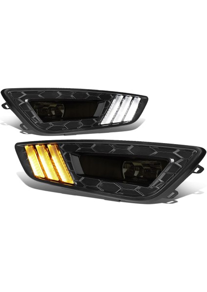 Ford Focus 3 Uyumlu Sis Farı Çerçevesi Gündüz Ledli Sinyalli (Model 1)