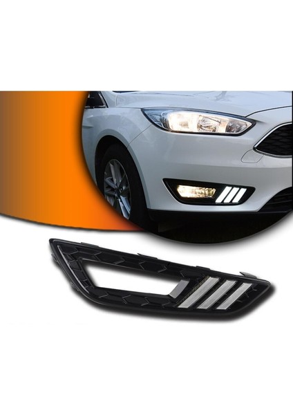Ford Focus 3 Uyumlu Sis Farı Çerçevesi Gündüz Ledli Sinyalli (Model 1) fiyatları