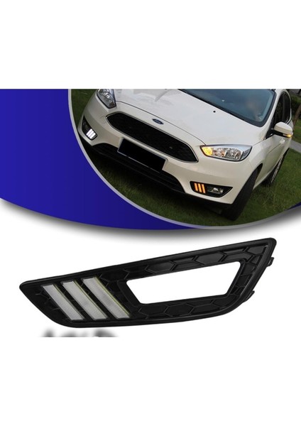 Ford Focus 3 Uyumlu Sis Farı Çerçevesi Gündüz Ledli Sinyalli (Model 1) modelleri