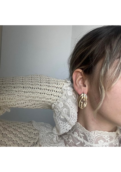 Gold Oval Vintage Küpe fiyatları