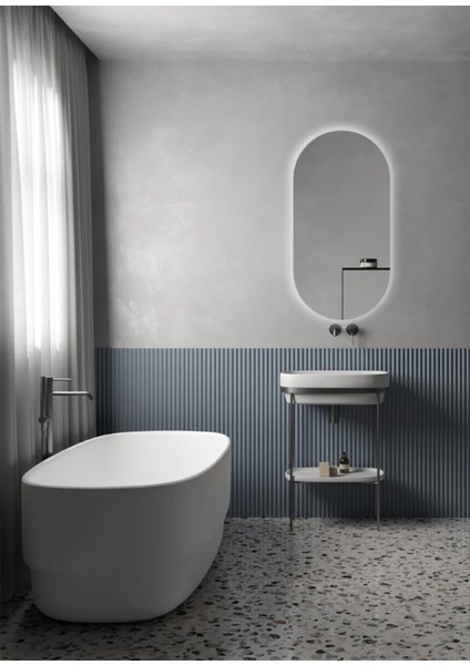 LED Işıklı Oval/kapsül Model Dekoratif Duvar Aynası, Modern Eşsiz Ayna, Ayna Duvar Dekorasyon Ürünü modelleri