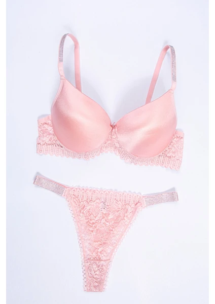 Tılsım Lingerie Ince Taş Askılı Yarı Dolgulu Sütyen Takım