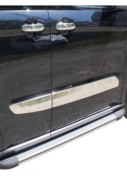 Fordd Courier Yan Kapı Çıtası Krom - 4 Parça Paslanmaz Çelik - Yan Kapı Çıta Krom