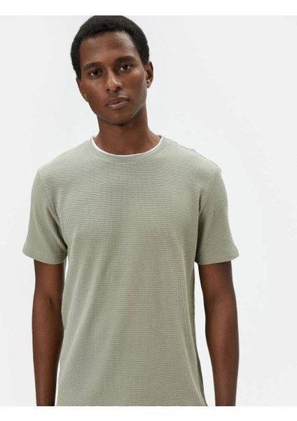 4SAM10065HK Koton Erkek T-Shirt Haki fiyatları