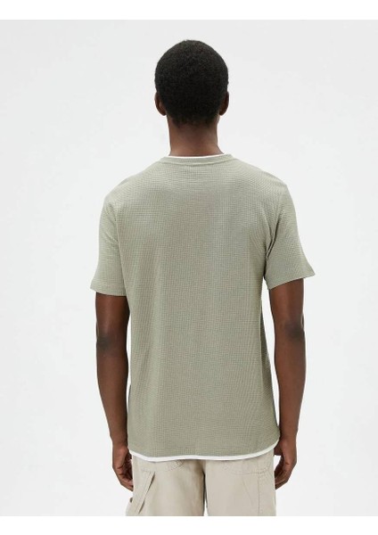 4SAM10065HK Koton Erkek T-Shirt Haki fırsatları