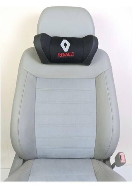 Renault Logolu Lüx Oto Boyun Yastığı (2 Adet) Siyah