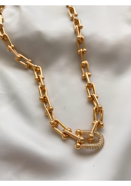 Kadın Çelik Gold Tiffany Kolye