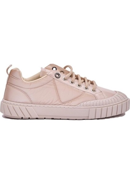 23BY132.2301 Ekru Bağlı Rugan Sneakers Kadın Ayakkabı