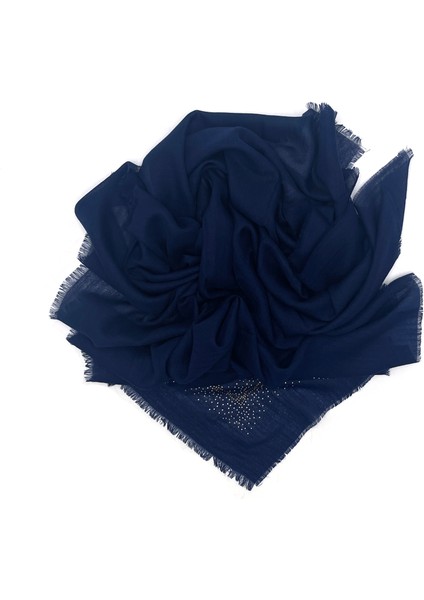 Taş Işlemeli Flamlı 10'lu Set Yazma Gül Desenli Hediyelik Eşarp 100X100CM Dağıtmalık Toptan