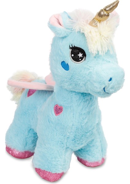 Berattoys Kanatlı Unicorn At 35 cm Oyuncak Mint Peluş Pony At Uyku ve Oyun Arkadaşı